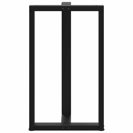 barbordsben T-formet 2 stk. sort 60x35x(100-101) cm stål