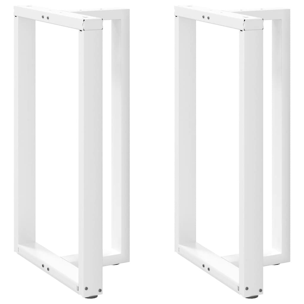 barbordsben T-formet 2 stk. hvid 60x35x(100-101) cm stl