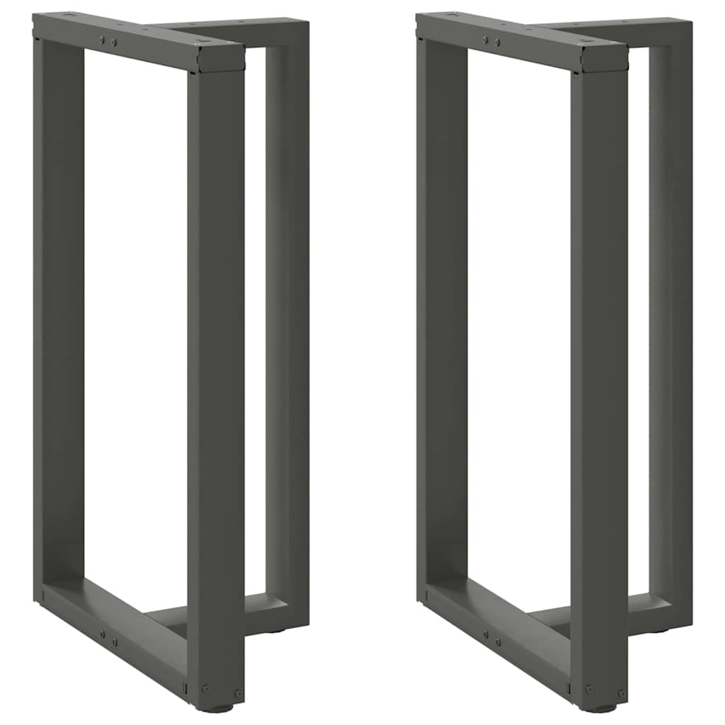 barbordsben T-formet 2 stk. antracit 60x35x(100-101) cm stål