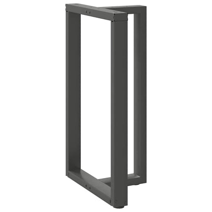 barbordsben T-formet 2 stk. antracit 60x35x(100-101) cm stål