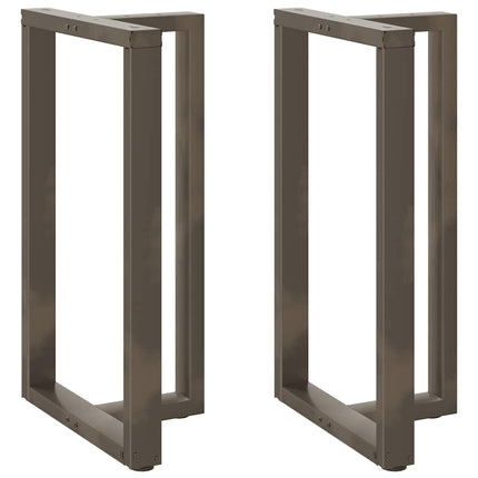 barbordsben T-formet 2 stk. sort 60x35x(100-101) cm stål