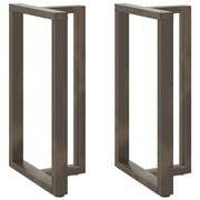barbordsben T-formet 2 stk. sort 60x35x(100-101) cm stål