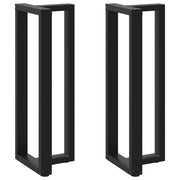 barbordsben T-formet 2 stk. sort 40x35x(110-111) cm stål