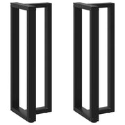 barbordsben T-formet 2 stk. sort 50x35x(110-111) cm stål