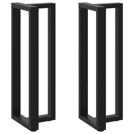 barbordsben T-formet 2 stk. sort 50x35x(110-111) cm stål
