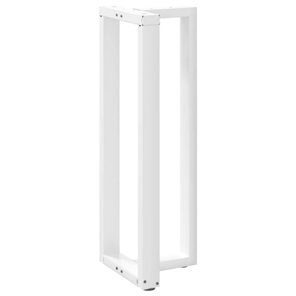 barbordsben T-formet 2 stk. hvid 50x35x(110-111) cm stål