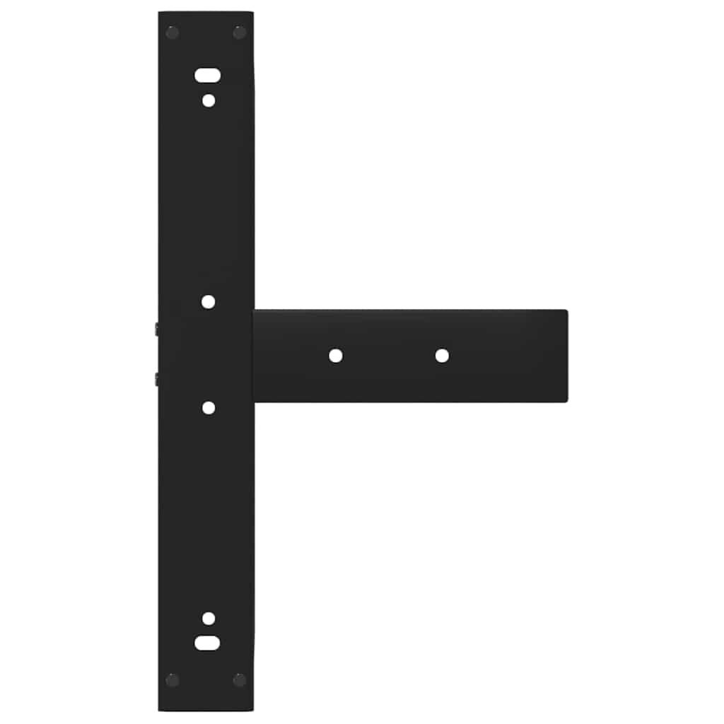 barbordsben T-formet 2 stk. sort 60x35x(110-111) cm stål