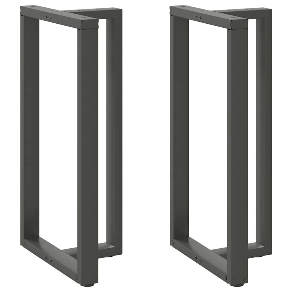 barbordsben T-formet 2 stk. antracit 60x35x(110-111) cm stål