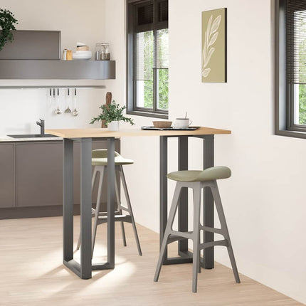 barbordsben T-formet 2 stk. antracit 60x35x(110-111) cm stål