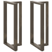 barbordsben T-formet 2 stk. sort 60x35x(110-111) cm stål