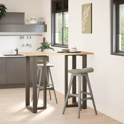 barbordsben T-formet 2 stk. sort 60x35x(110-111) cm stål