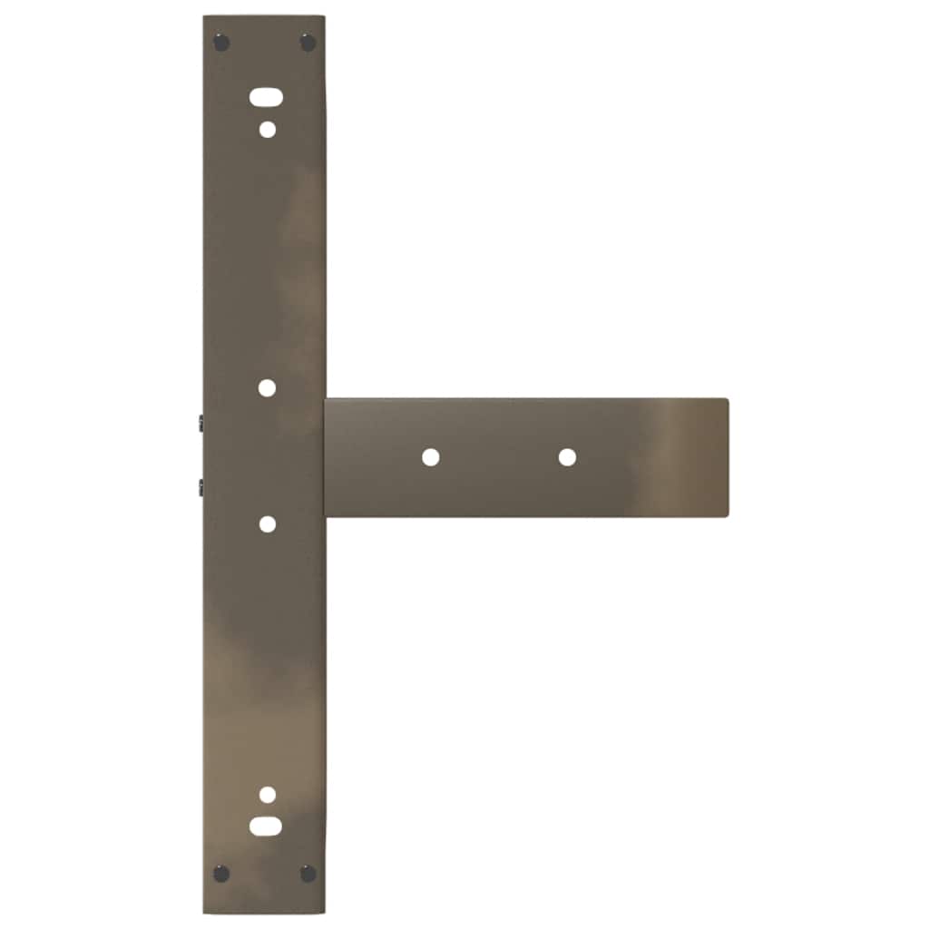 barbordsben T-formet 2 stk. sort 60x35x(110-111) cm stål