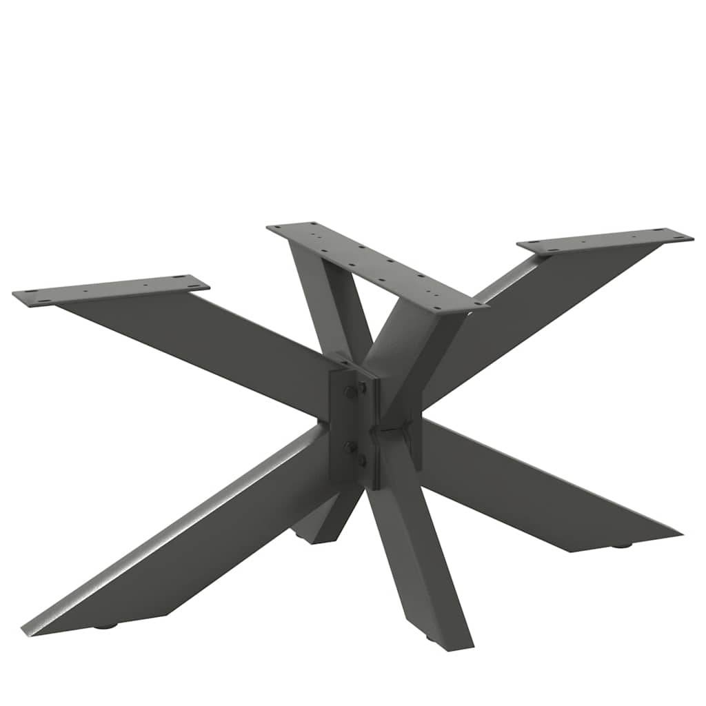 sofabordben edderkopformet antracit 98x58x(42-43) cm stål