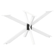 spisebordben edderkopformet hvid 150x78x(72-73) cm stål