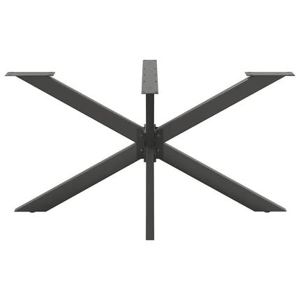spisebordben edderkopformet antracit 150x78x(72-73) cm stål