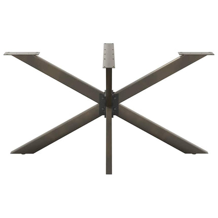 spisebordben edderkopformet sort 150x78x(72-73) cm stål
