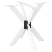 spisebordben edderkopformet hvid 85x85x(72-73) cm stål