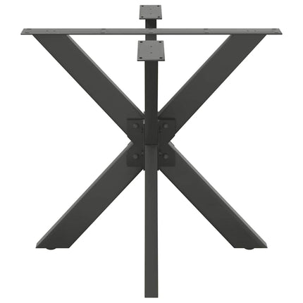 spisebordben edderkopformet antracit 85x85x(72-73) cm stål
