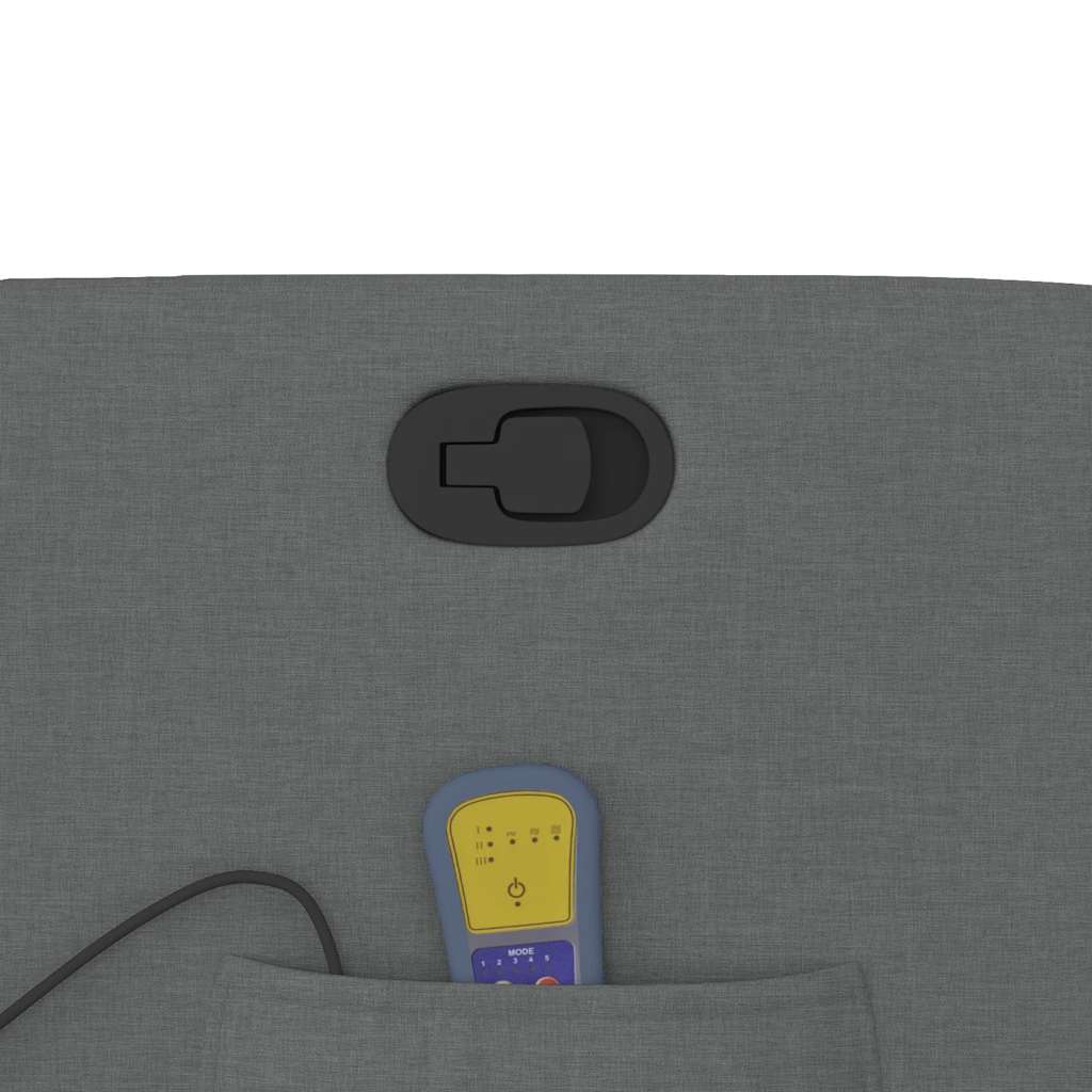 massagelænestol mørkegrå stof