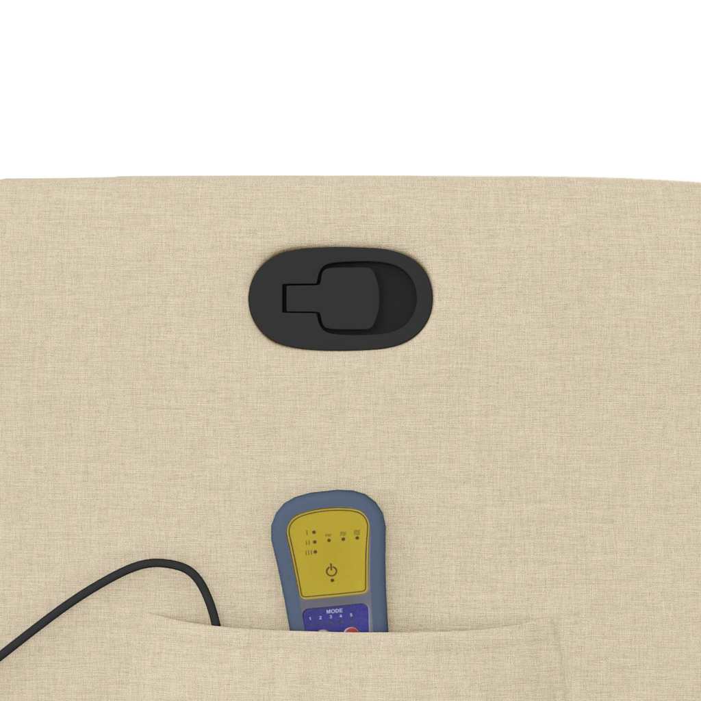 massagestol stof cremefarvet