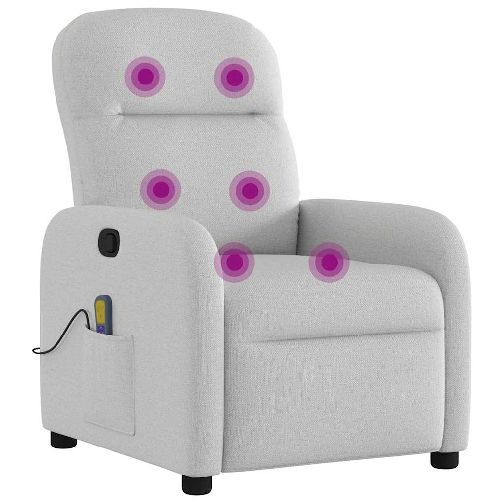 massagestol stof skygrå