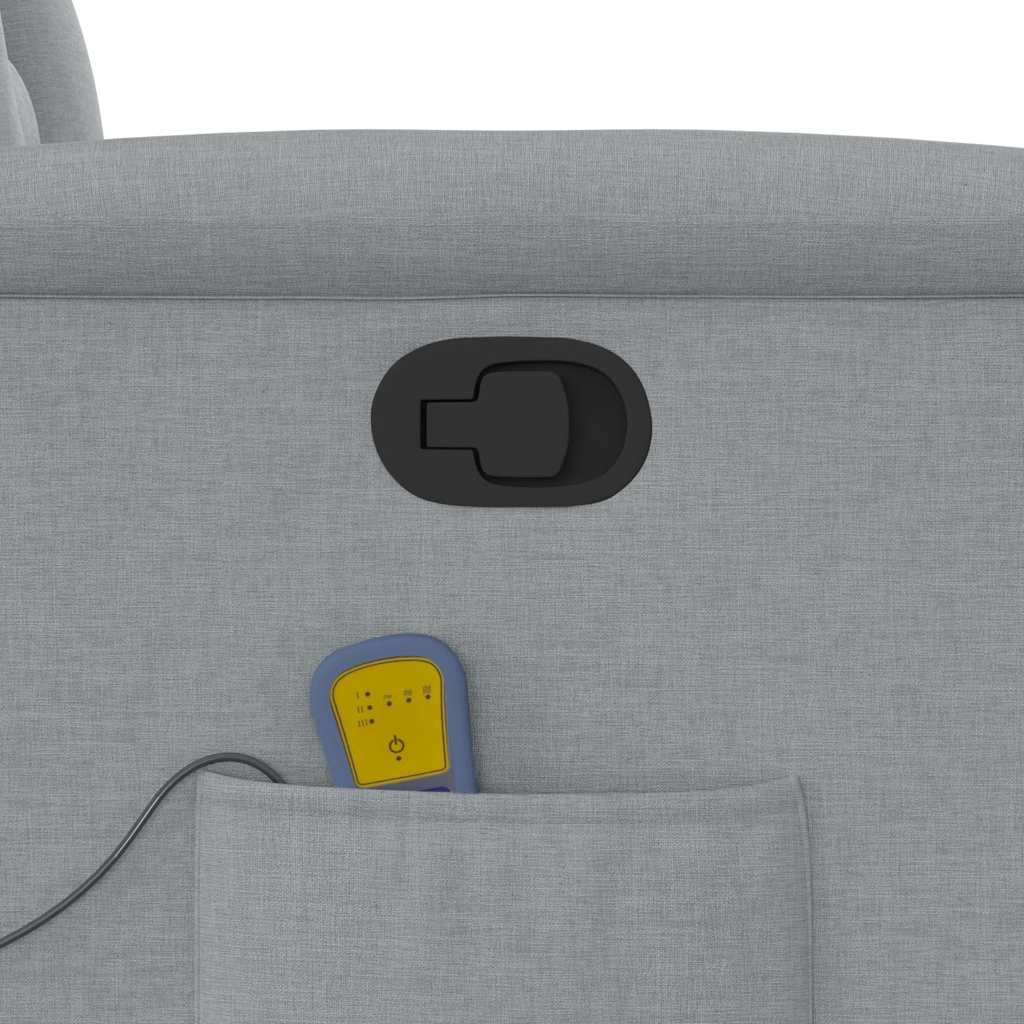 massagestol stof lysegrå