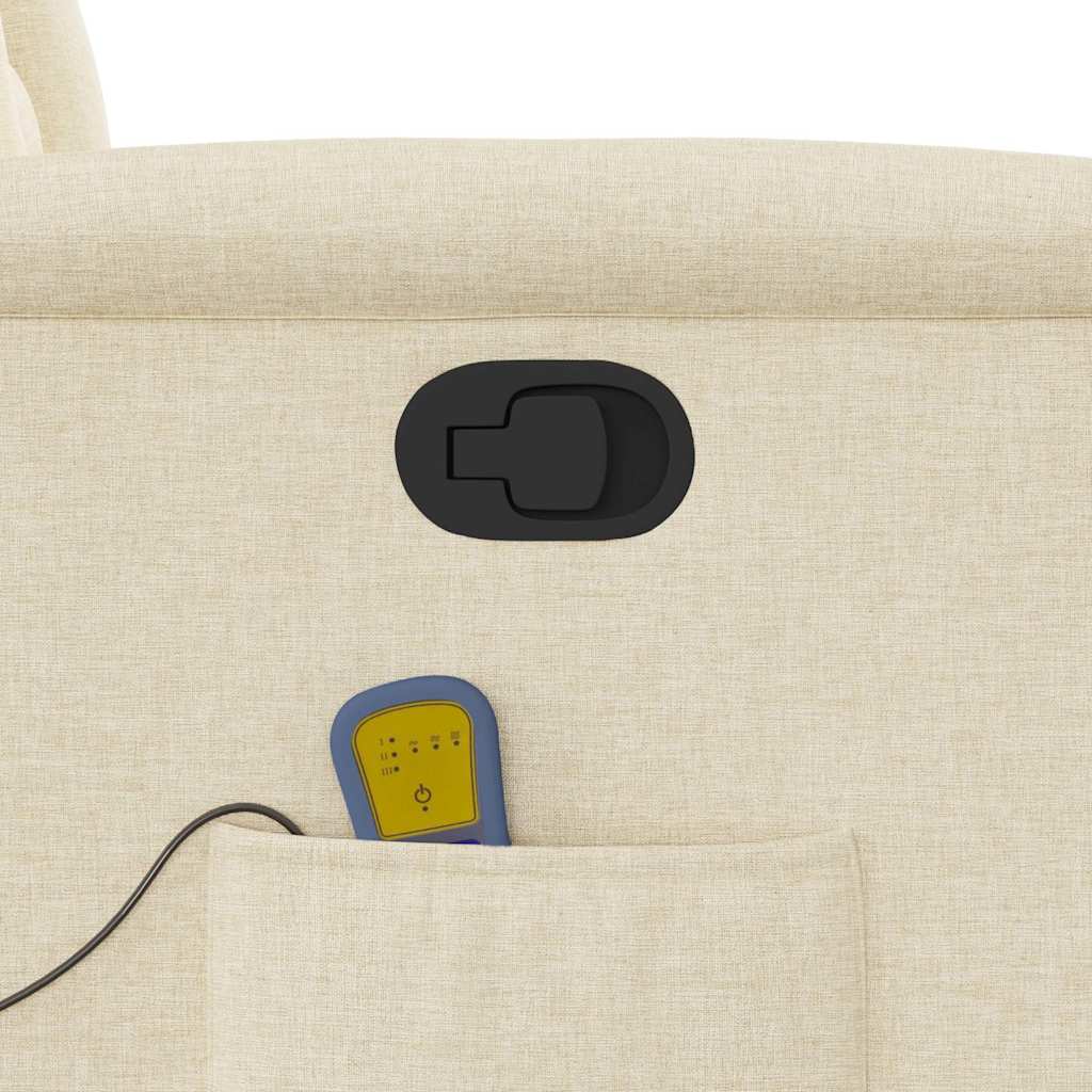 massagestol stof cremefarvet