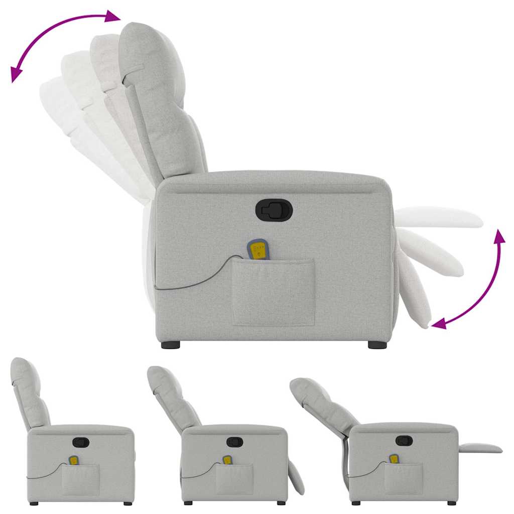 massagestol stof skygrå