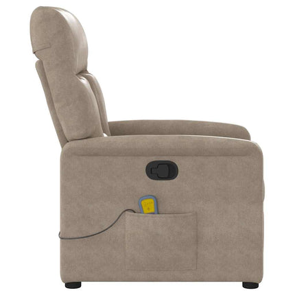 massagestol mikrofiberstof gråbrun