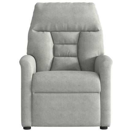 massagestol mikrofiberstof lysegrå