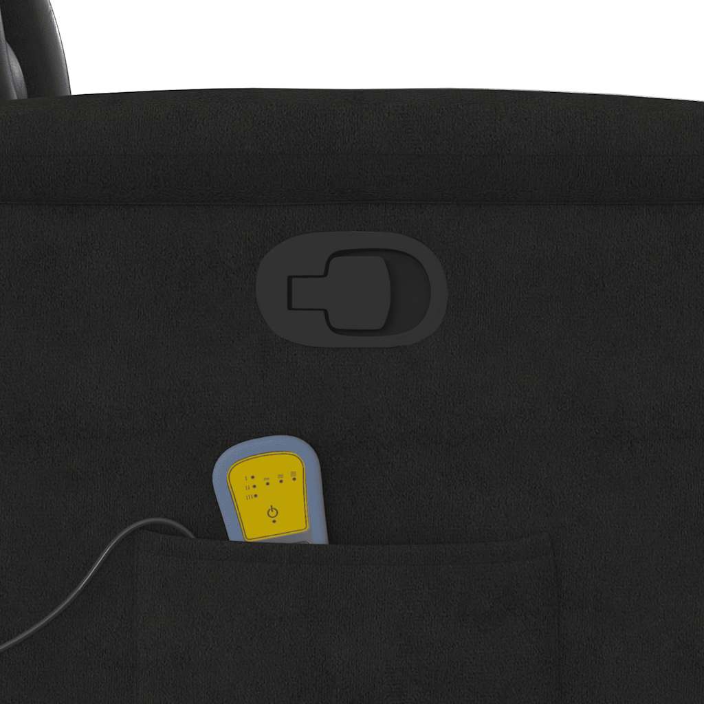 massagestol mikrofiberstof sort