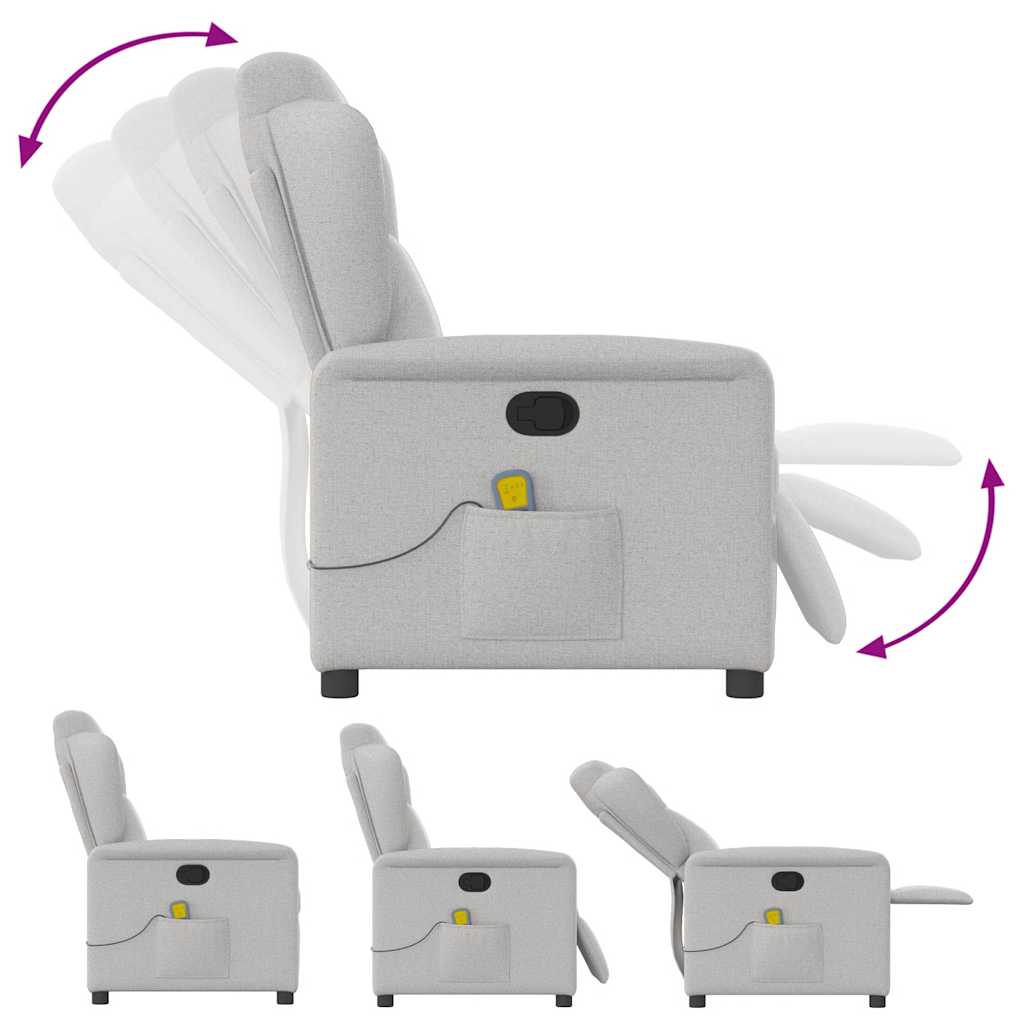 massagestol stof skygrå