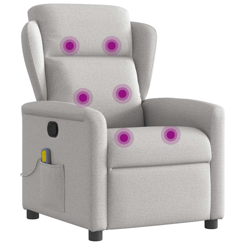 massagestol stof skygrå