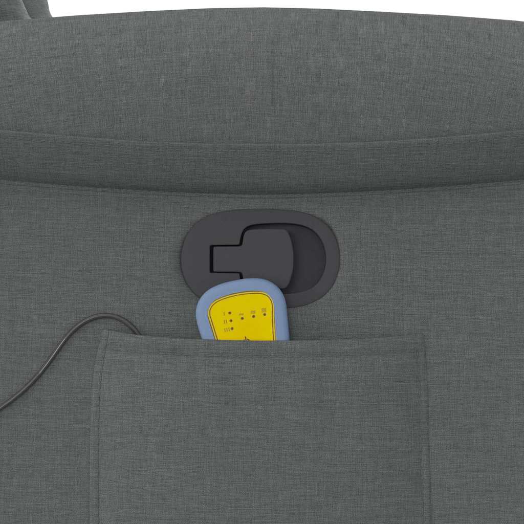 massagelænestol mørkegrå stof