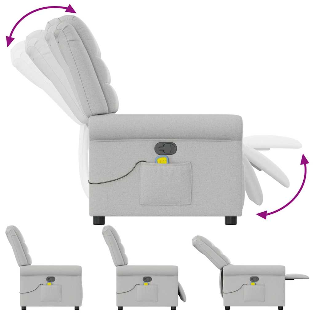 massagestol stof skygrå