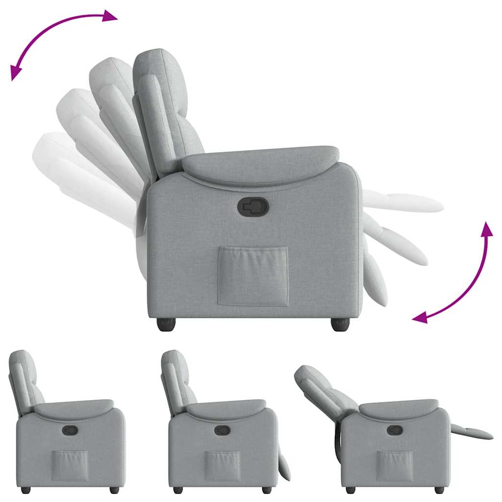 lænestol stof lysegrå