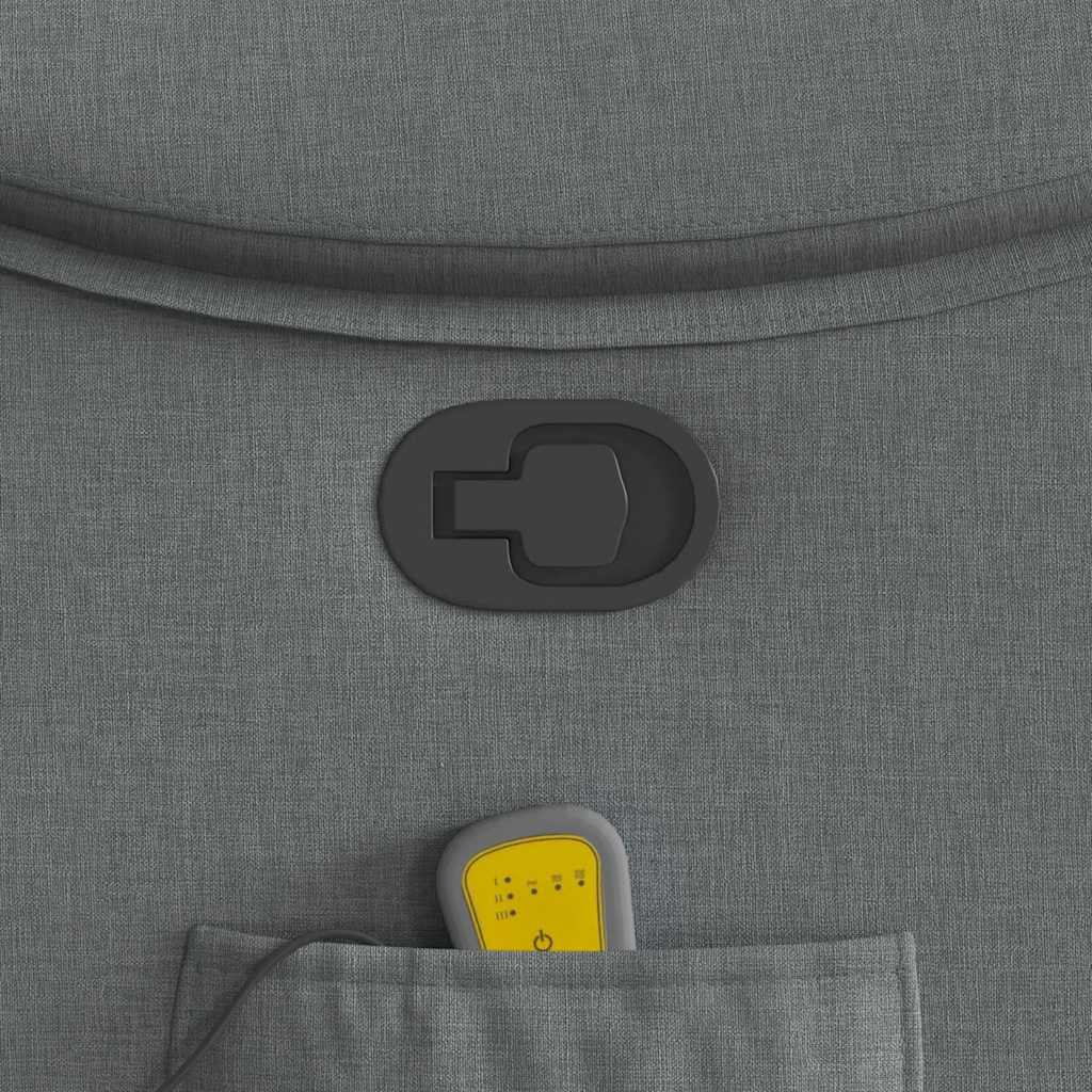 massagestol stof mørkegrå