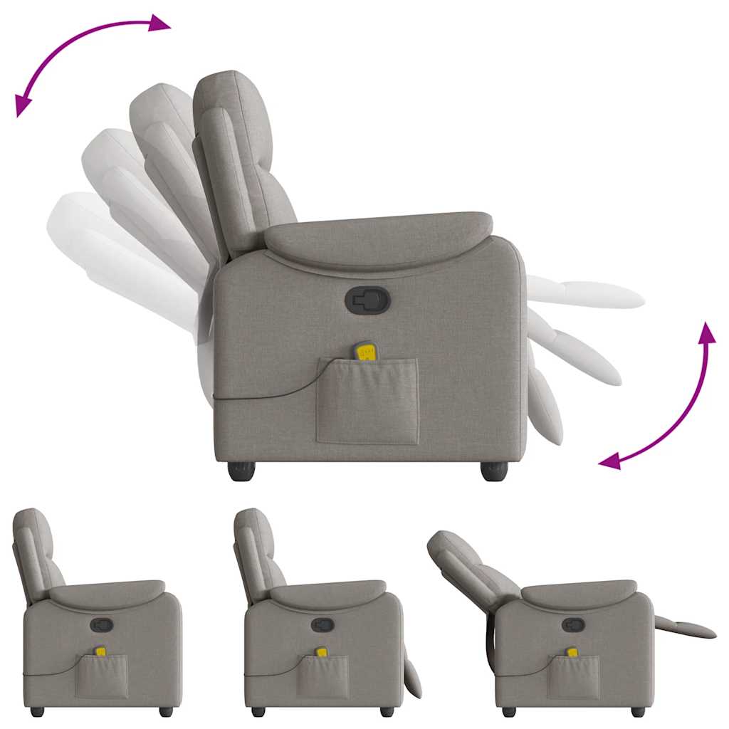 massagestol stof gråbrun