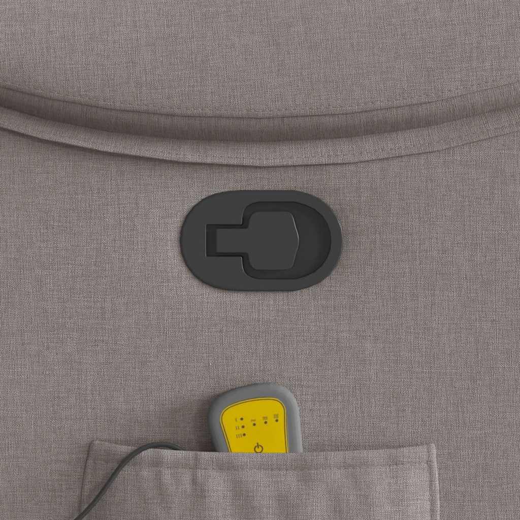 massagestol stof gråbrun