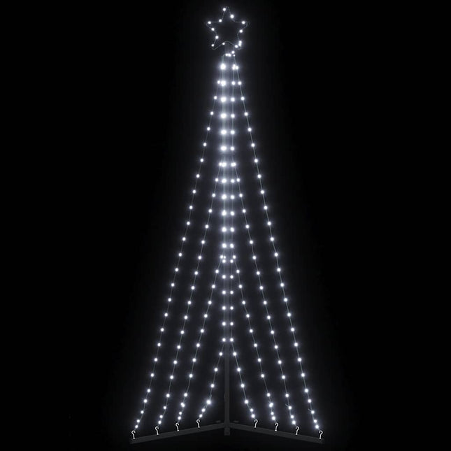 LED-juletræ 339 LED'er 182 cm koldt hvidt lys