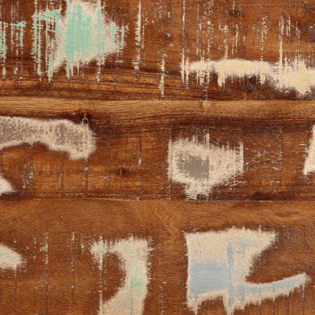 sofabord 90x50x36 cm massivt genbrugstræ flerfarvet