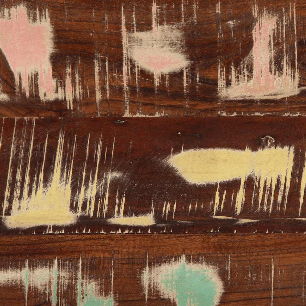 sofabord 90x50x36 cm massivt genbrugstræ flerfarvet