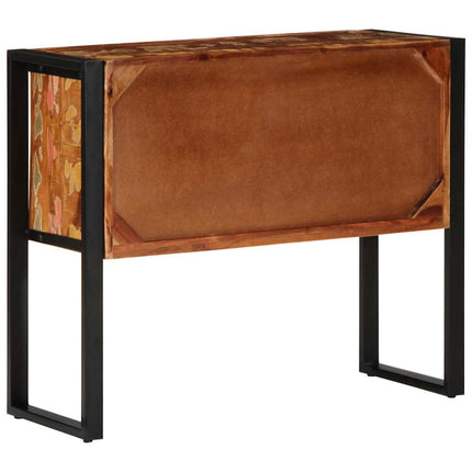 konsolskab flerfarvet 90x35x75 cm massivt genbrugstræ