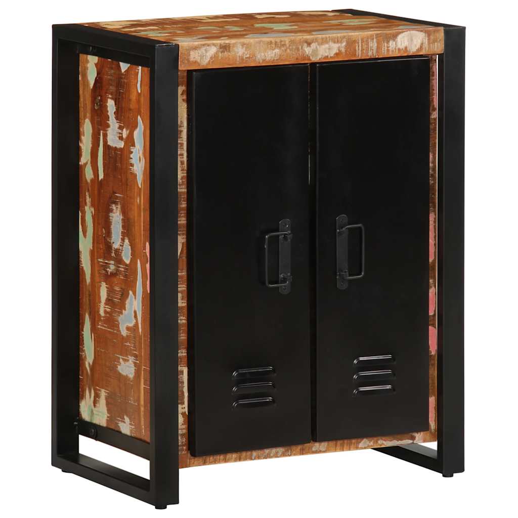 skænk flerfarvet 55x35x70 cm massivt genbrugstræ