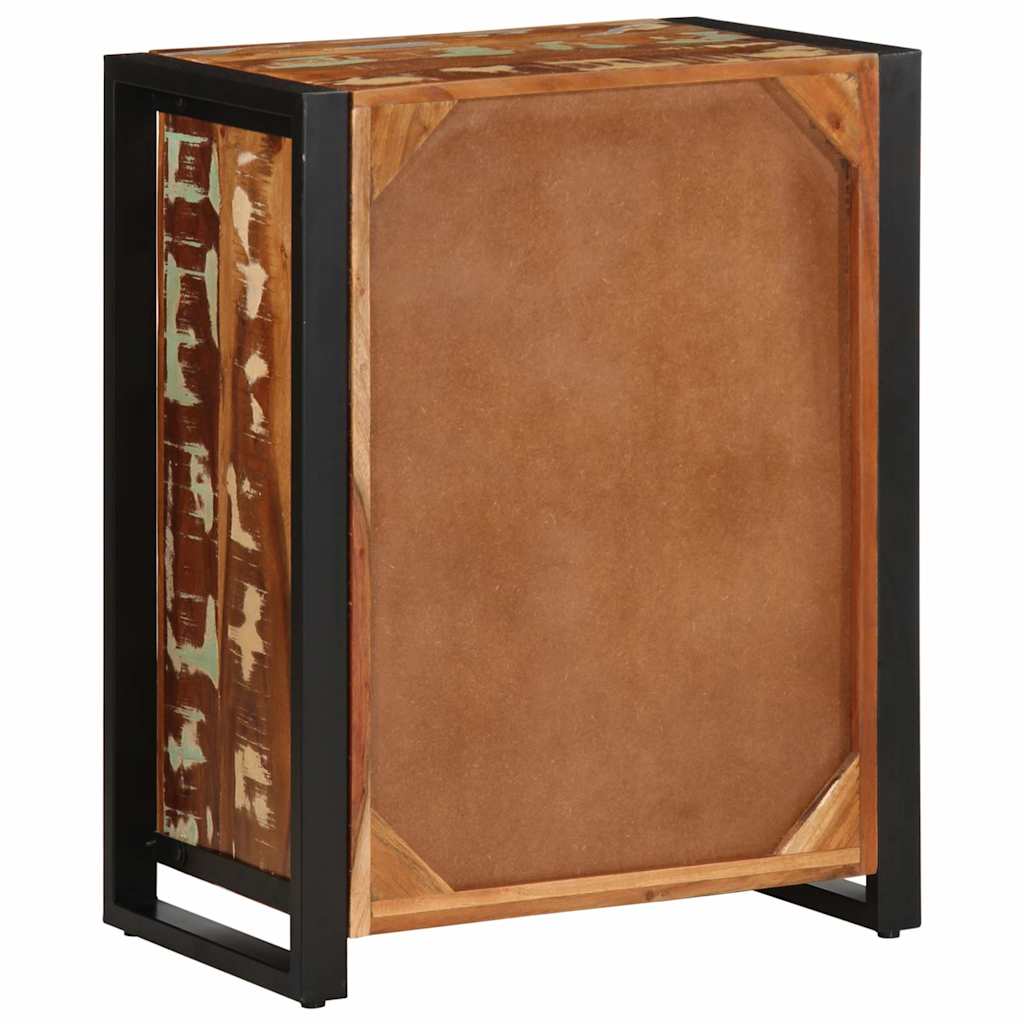 skænk flerfarvet 55x35x70 cm massivt genbrugstræ