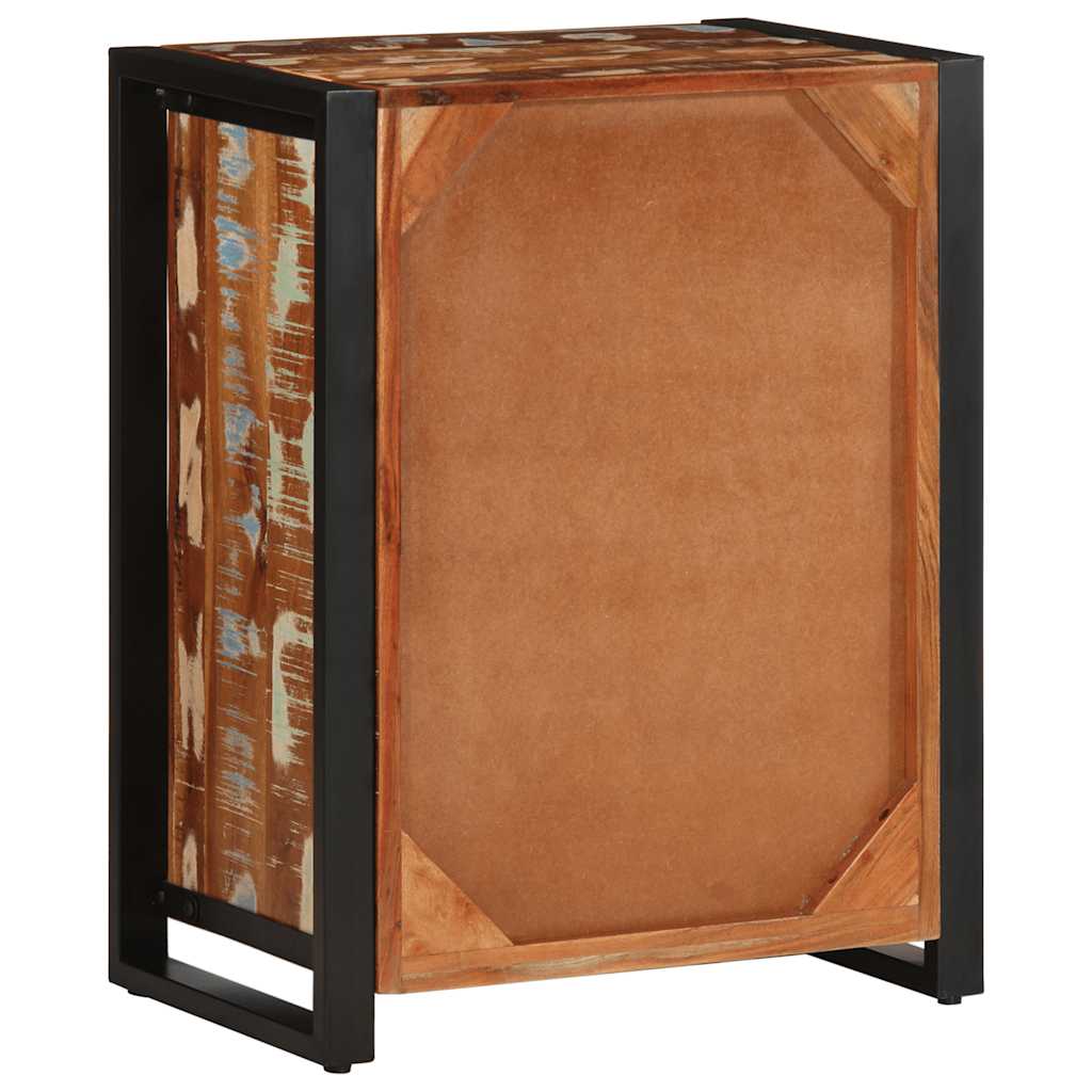 skænk flerfarvet 55x35x70 cm massivt genbrugstræ