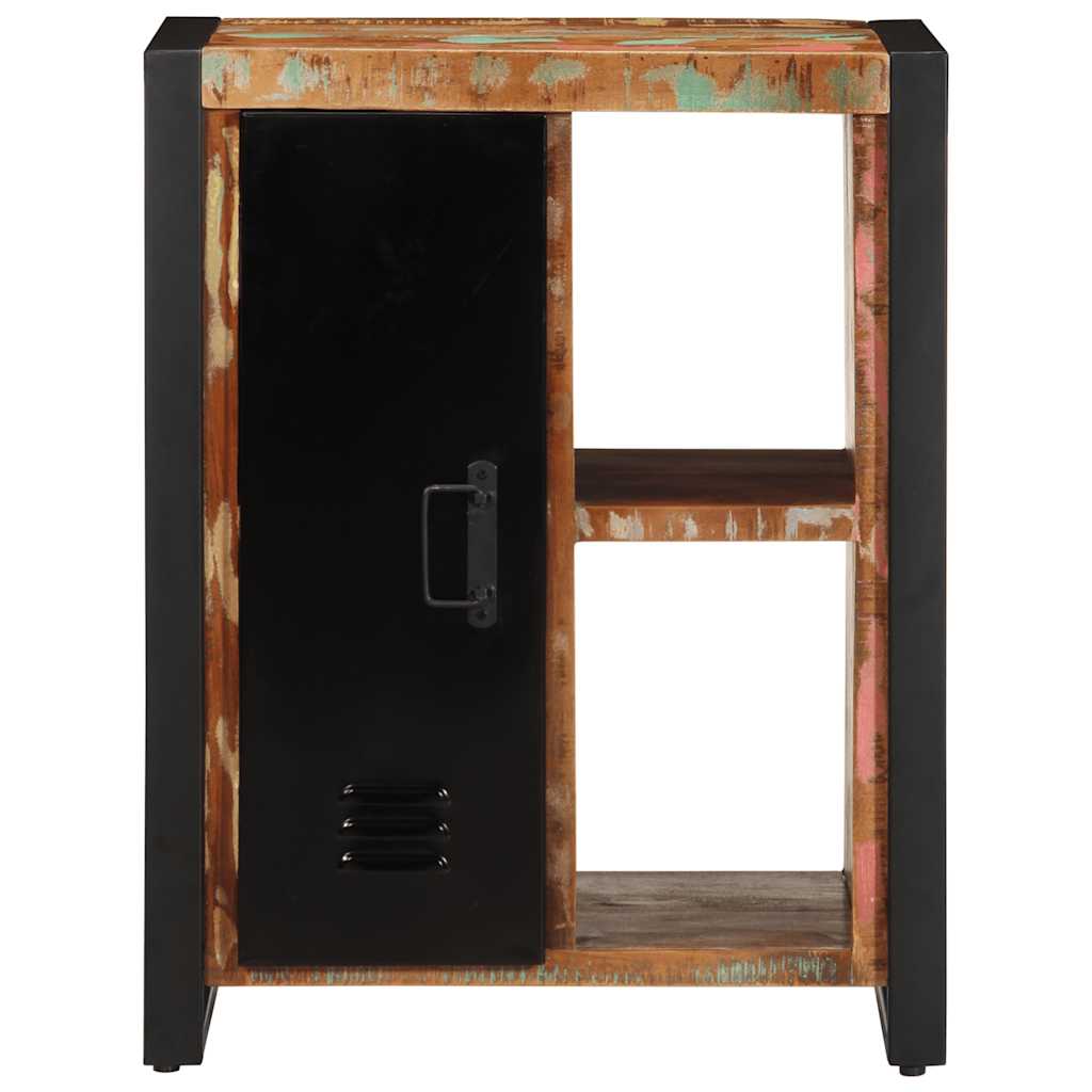 skænk flerfarvet 55x35x70 cm massivt genbrugstræ