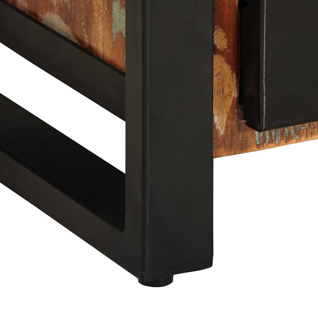 skænk flerfarvet 55x35x70 cm massivt genbrugstræ