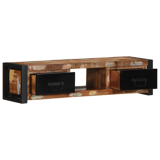 tv-bord 100x30x25 cm massivt genbrugstræ