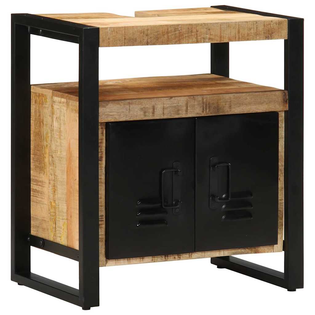 Badeværelsesskab med dør Brun 55 x 35 x 60 cm Massivt mangotræ